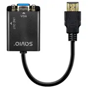 Savio Ak-76 video cable adapter Black 5901986048947  Ak 76 Savak-76