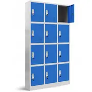 Spind Facherschrank Schliesfachschrank mit 12 Fachern Marcin  900 x 1850 400 mm grau-blau 5902560334791 Joinedit73913271