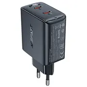 Szybka ladowarka sieciowa Gan 35W Pd 2X Usb C Acefast A49 - czarna  6974316282198 136651-Uniw Black