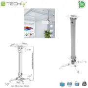 Techly Universal ceilling mount 55-90Cm 13 5Kg silver  309661 Ica-Pm 18M Stiprinājumi projektoriem