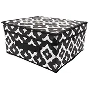 Uzglabasanas kaste ar vaku 30X28X15Cm  melnbalta 9102244