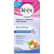 Veet Plastry do depilacji z woskiem dla skory wrazliwej 12 szt 0050427 5900627027259  Joinedit17036179