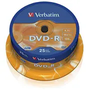 Verbatim Matricas Dvd-R Azo  4.7Gb 16X 25 pack Spindle 43522V matricas