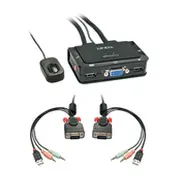 Vga Kvm Switch 2 Port Compact Usb Audio  Audio/Mikr. 42342 komutators