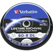 1X10 Verbatim M-Disc Bd-R Bluray 50Gb 6X Speed Cakebox printable  43847 matricas