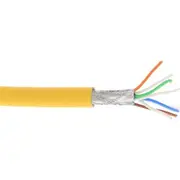  Inline Kabel instalacyjny S/Ftp Pimf Cat.6A halogen free 500Mhz zolty 100M 76899Y tīkla kabelis