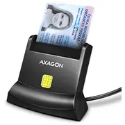 Axagon Universal desktop Usb contact Smart/Id card reader with long Usb-A cable  Cre Sm4N 8595247907004 karšu lasītājs