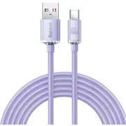 Baseus Crystal Shine cable Usb to Usb-C  100W 2M Purple 6932172602857 84960-Uniw baseus20220224125845 Cajy000505 kabelis