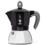 Bialetti Moka Induction Black 6 -Mutteripannu  kuppia 0006936 7290419 8006363029094