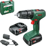 Bosch Cordless Impact Drill Easyimpact 18V-40 Green/Black  2X Li-Ion battery 2.0Ah case 06039D8108 0.603.9D8.108
