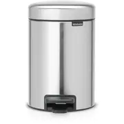 Brabantia atkritumu tvertne ar pedāli Newicon  3L Matt Steel Fingerprint Proof 112164 8710755112164 11 21 64