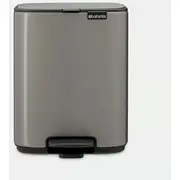 Brabantia Bo Pedal Bin 7L - Platinum  8710755237966 atkritumu tvertne