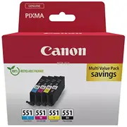 Canon Cli-551 Ink Cartridge C/M/Y/Bk  6509B016 toneris