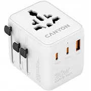 Canyon Travel Adapter Ontour 20 Eu/Uk/Us/Aus 20W  White 5291485019327  Cns Ta20W1005W 15525334 portatīvo datoru lādētājs