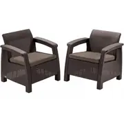 Darza kresli Corfu Duo Set bruni 8711245158303  Dārza mēbeles