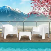 Darza mebelu komplekts Set Ibiza Terrace balts 8003723002216  Dārza mēbeles