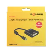 Delock 62605 Adapter Displayport auf Dvi 4K Passiv Stecker Dvi-I 245 Buchse 20Cm black 