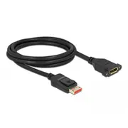 Delock - Displayport-Verlangerungskabel Displayport M eingerastet bis W Paneel montierbar 1 4 2 0M unter  87097