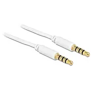 Delock Cable Stereo Jack 3.5 mm 4 pin male  2 m white De 83441 kabelis video audio