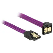 Delock Premium Sata Data Iii  Metalowe Zatrzaski Katowy Wtyk 50 cm Fioletowy 83696 kabelis datoram
