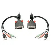 Dvi Kvm Switch 2 Port Compact Usb Audio Audio/Mikr.  42341 komutators