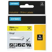 Dymo Rhino Band Ind Vinyl 24Mm/5.5M 71701059871 Black On Yellow 1805431 