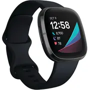 Fitbit Sense Smart watch  Gps Satellite Amoled Touchscreen Heart rate monitor Activity monitoring 24/7 Waterproof Bluetooth Wi-Fi Fb512Bkbk Viedais pulkstenis smartwatch