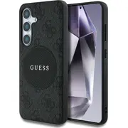 Guess 4G Round Patch Classic Logo Magsafe Aizsargapvalks Priekš Samsung Galaxy S25  Guhms25Sp4Pgrsgk Gue004244-0 maciņš apvalks mobilajam telefonam