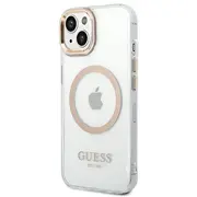 Guess Transparent Magsafe Compatible Case for iPhone 14 Pro Max Gold  Guhmp14Xhtrmd 122434-Uniw 3666339069735 Gue002401 Gue002401-0 maciņš apvalks mobilajam telefonam
