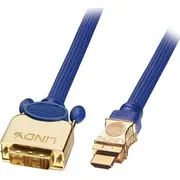 Kabel Lindy Hdmi - Dvi-D 0.5M niebieski 4972327 4002888370806  Joinedit17156449 kabelis video audio