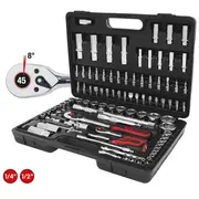Ks Tools 1/4  1/2 Chromeplus Socket Set 96 pcs 918.0796