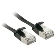 Lindy Patchkabel Cat6A U/Ftp Flachband schwarz 5.00M  47484 tīkla kabelis