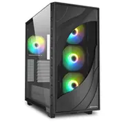 Obudowa Sharkoon Rebel C80G Rgb czarna  4044951041152 Datora korpuss