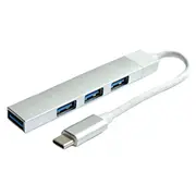 Roger Usb-C Hub 3Xusb2.0  / 1Xusb3.0 5Gbps sudrabs 4752168125670 Ro-Usbc-4Usb-Si Usb centrmezgli