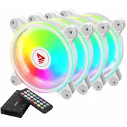 Savio Fan-01 White 4-Pack 120Mm Argb fan including controller and remote control  5901986048329 Fan 01 Savgfan-01 ventilators