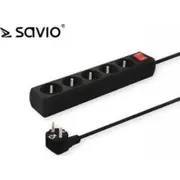 Savio power strip  5 sockets 1.5 m black Lz-01 5901986044659 elektrības pagarinātājs
