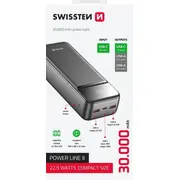 Swissten Power Line Ii Bank Ārējas Uzlādes Baterija 30000 mAh  8595217490635 22013948 Powerbank mobilā uzlādes iekārta
