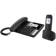 Telekom Sinus Pa 207 plus 1 schwarz Kombination aus Tischtelefon und Mobilteil  40753987 Ip telefonija