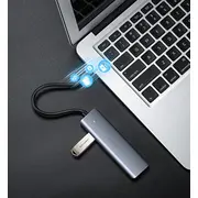Ugreen Usb 3.0 4 Ports Hub Usb-C to 4X  micro Gray 6957303873364 70336 70336B Ugr293 Ugreen/70336 centrmezgli