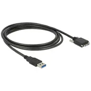 Usb3.0 Kabel Delock A - Micro-B St/St 3.00M with Schrauben  83599 Usb kabelis