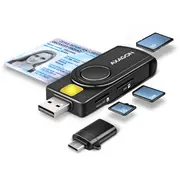 Axagon Cre-Smp2A Usb Smart Card  Sd/Microsd/Sim Pocketreader Cre Smp2A Zucr-102 karšu lasītājs