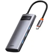 Baseus Metal Gleam Series Hub 5In1 / Usb-C līdz 3X Usb 3.0 Hdmi Pd  6953156204638 Cahub Cx0G 69044-Uniw baseus20210423112644 centrmezgli