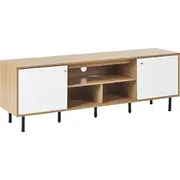 Beliani Szafka Rtv jasne drewno z bialym Palmer 317629 Bel 4251682280617  Joinedit37058470