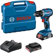 Bosch Cordless Drill Gsr 18V-45 Professional  18V Blue/Black 2X Li-Ion battery 2.0Ah in L-Case 06019K3202 0 601 9K3 202