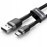Cable Baseus Cafule Catklf-Cg1 Usb 2.0 - type C  2M grey and black color Catklf Cg1 46799-Uniw 6953156278233 kabelis
