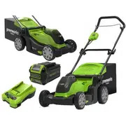 Cordless mower 40V 4Ah 41 cm Greenworks G40Lm41K4 - 2504707Ub  Gr2504707Ub Zāles pļāvējs Trimmeris