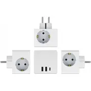 Delock - Netzteil 16 A 6 Ausgabeanschlussstellen Usb-C  2 x 9-Polige Usb Typ 3 Stecker Cee 7/3 weis 11496 4043619114962