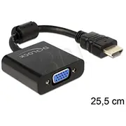 Delock adapter Hdmi-A male  Vga female black 25Cm 65512 karte