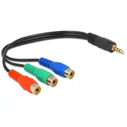 Delock Cable 3 x Rca female  Stereo plug 3.5 mm 4 pin De 62499 kabelis video audio