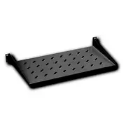 Digitus Dn-19 Tray-1-Sw 1U rack mount fixed shelf vented. black Ral 9005.  Dn 19 Tray 1 Sw Dn-19Tray-1-Sw aksesuārs datorkorpusiem